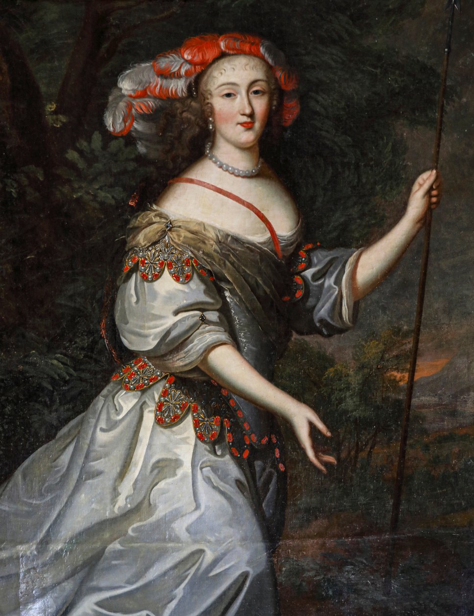 Portrett av Lucie de Tourville. Olje på lerret av French School