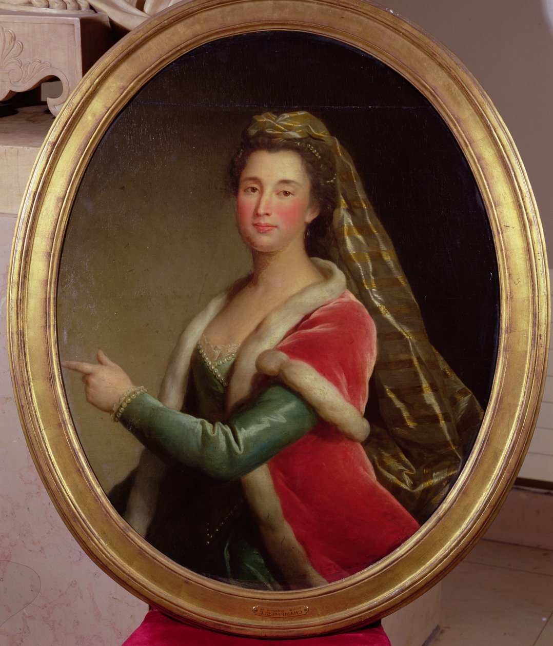 Portrett av Madame Champmesle (1642-98) av French School