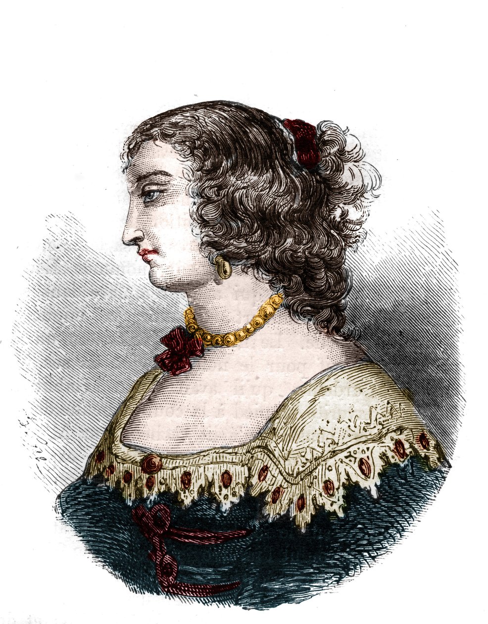 Portrett av Mademoiselle de Hautefort (Marie de Hautefort av French School