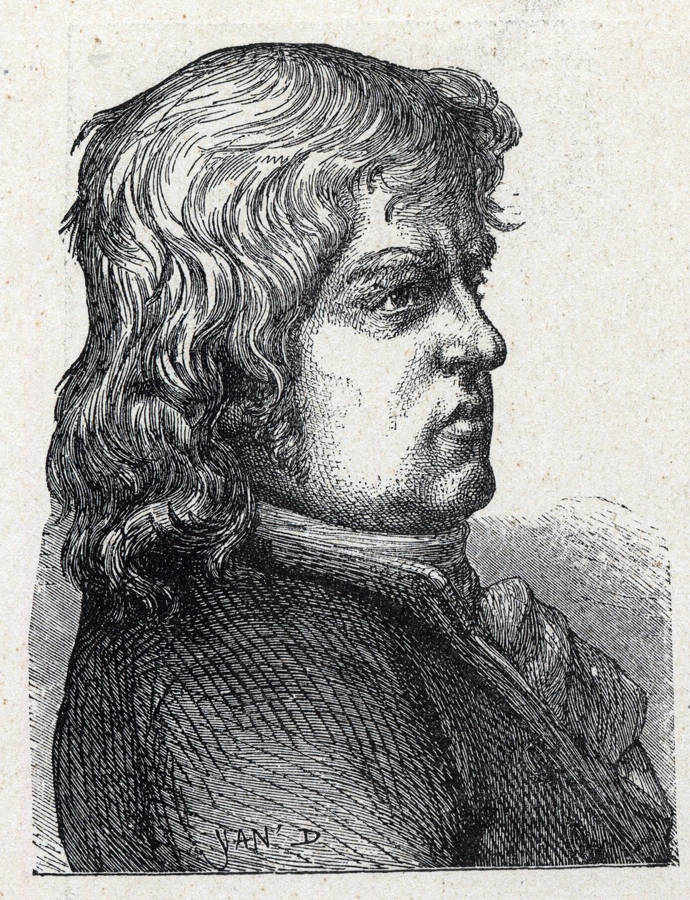 Portrait of Marc Guillaume Alexis Vadier (1736 -1828), French revolutionary politician. Engraving from 1889. Private collection. av French School
