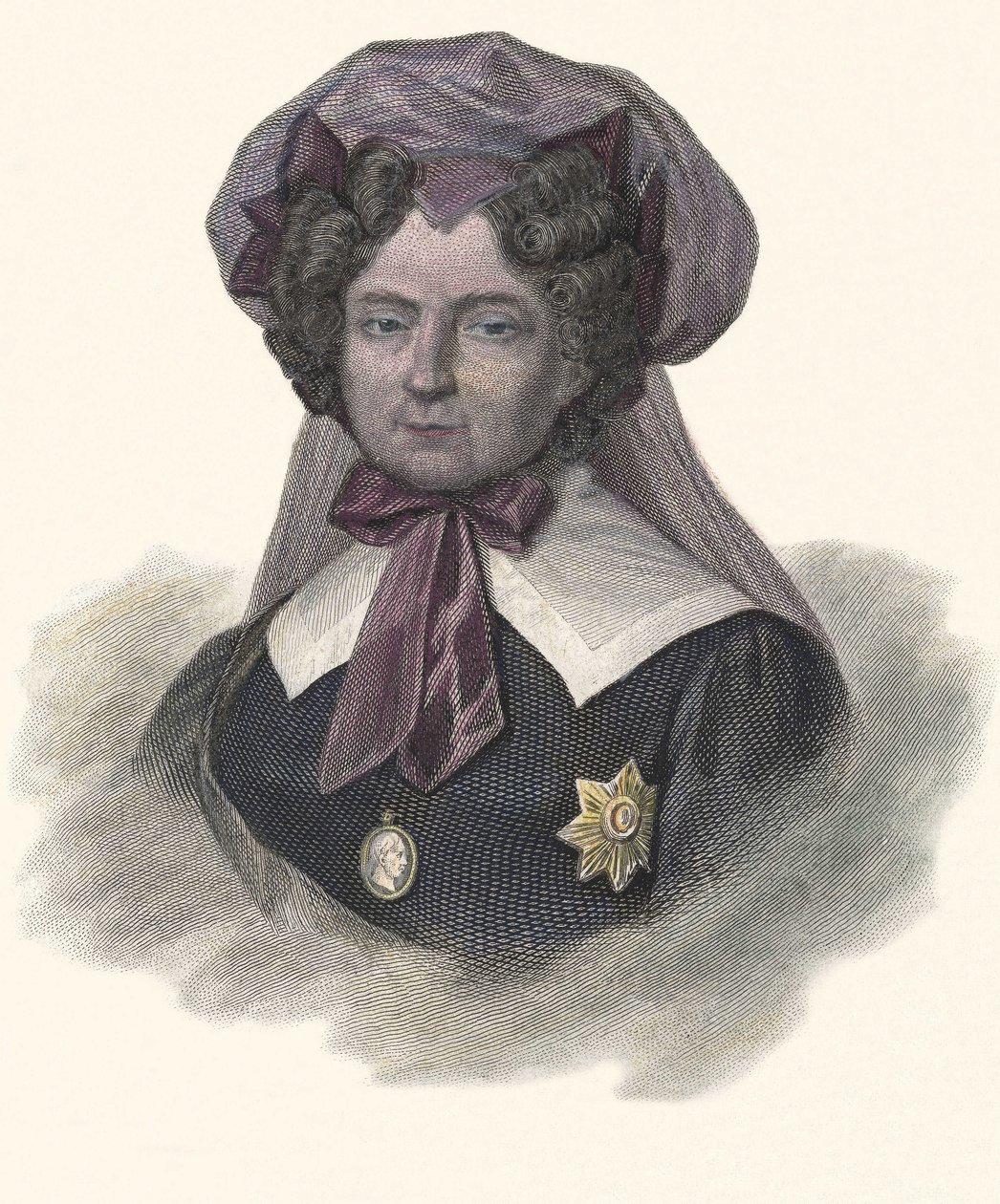 Portrett av Maria Federovna, prinsesse av Wurtimberg (1759-1828), imperator av Russland. i "" Portretter av nyttige menn"" av French School