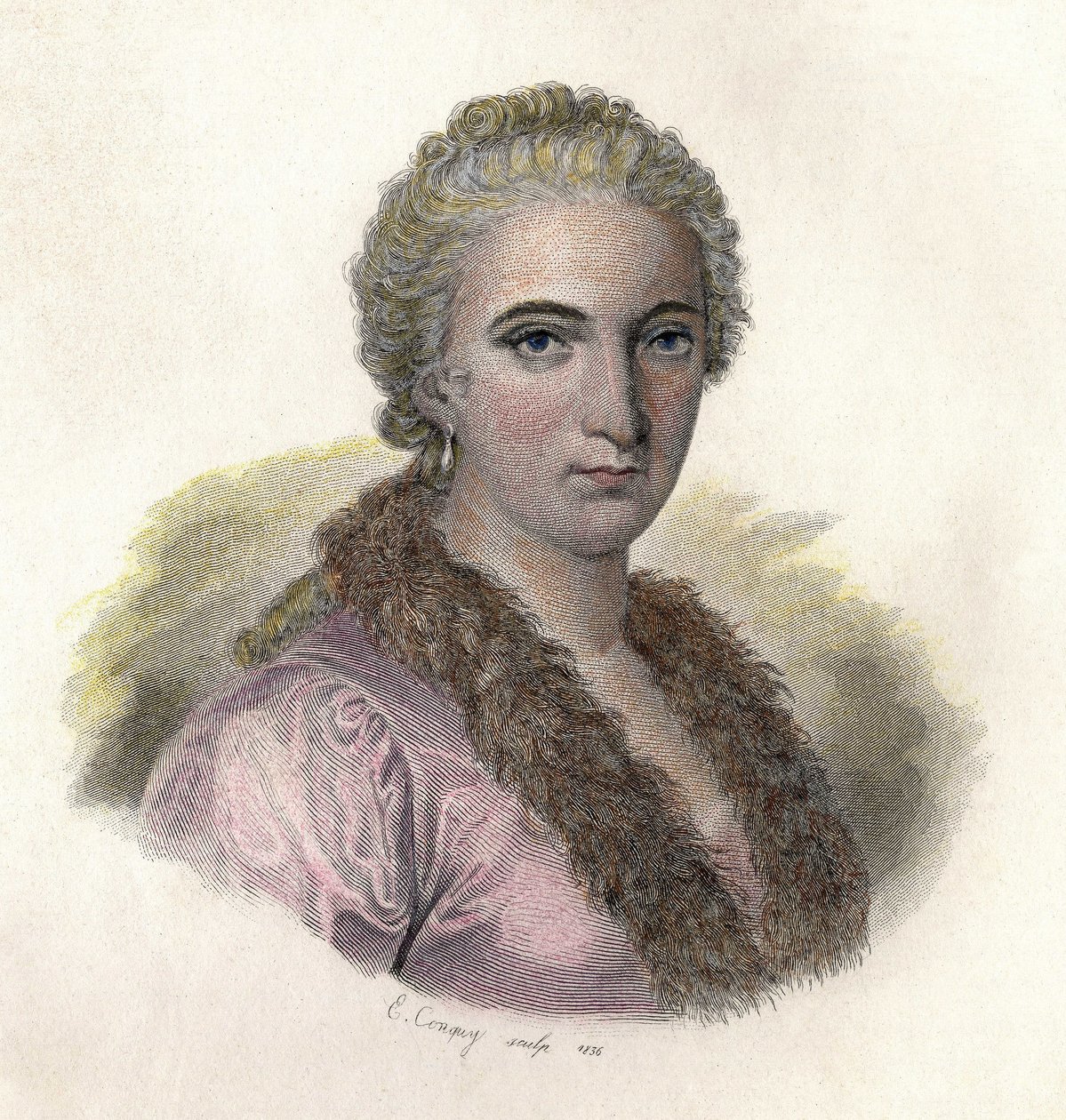 Portrett av Maria Gaetena Agnesi av French School