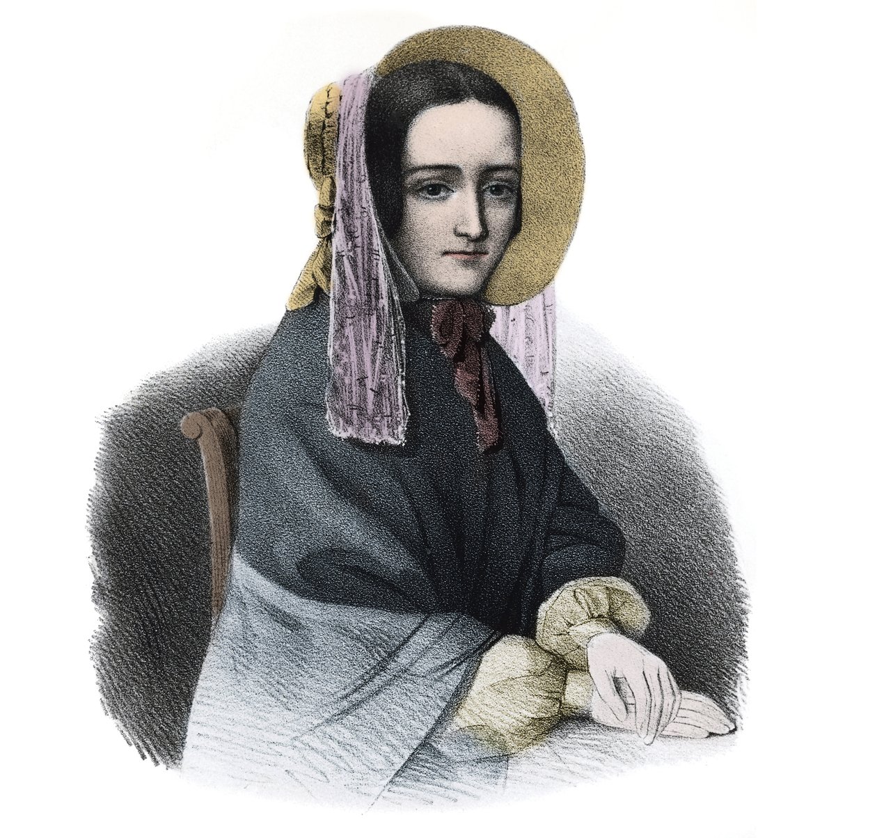 Portrait of Marie Fortunee Capelle, Marie Lafarge (Madame) (1816-1852) French criminal”” engraving of the 19th century av French School