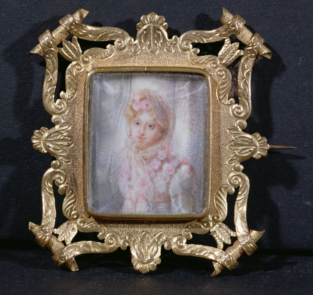Portrett av Marie Laczinska (1786-1817) grevinne Walewska (wc på elfenben) av French School