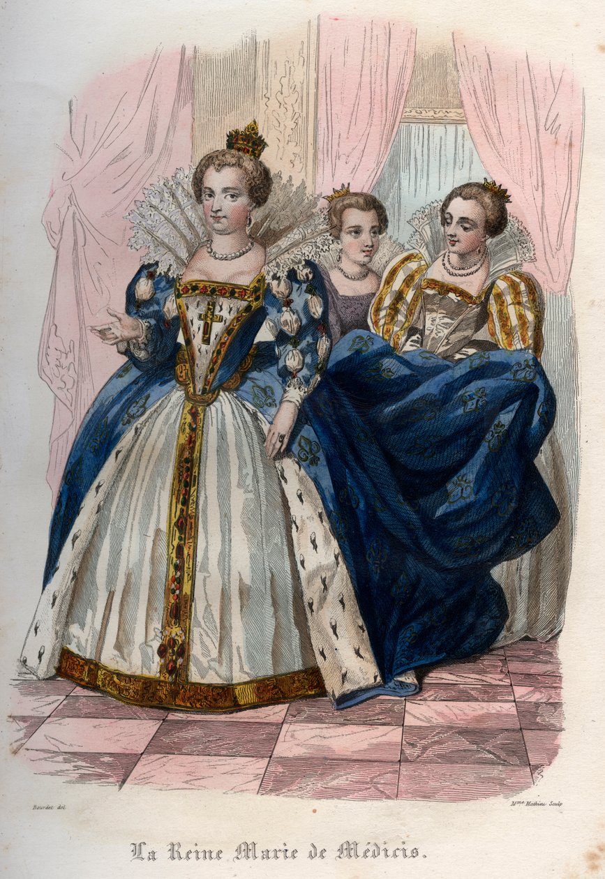 Portrett av Marie de Medici (1575-1642) av French School