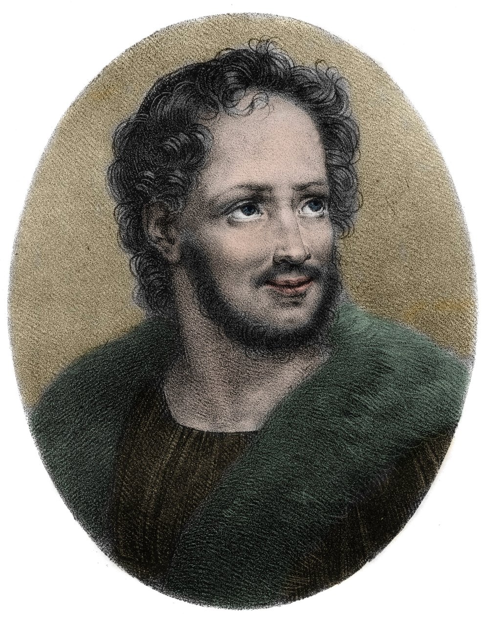 Portrait of Mathurin Regnier Poete francais (1573-1613) - Portrait of Mathurin Regnier (1573-1613), French satirist, Engraving av French School
