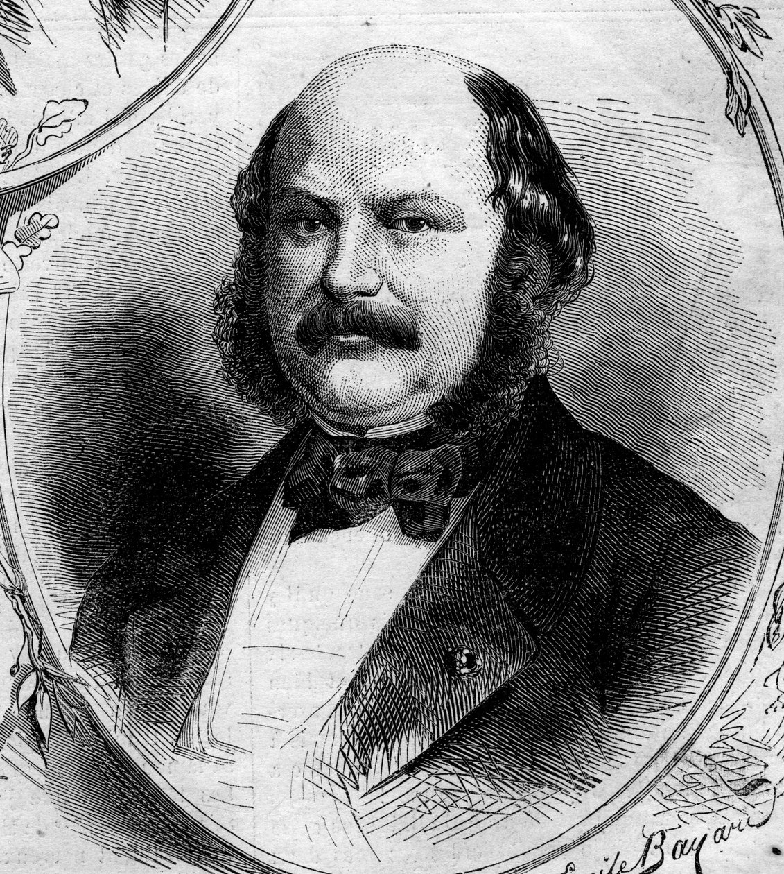 Portrett av Maximilian Jules Marcus Koenigswarter (1817-1878), fransk bankmann og politiker. Gravering i "" Le Monde Illustré"" nr. 262 av 19. april 1862. av French School
