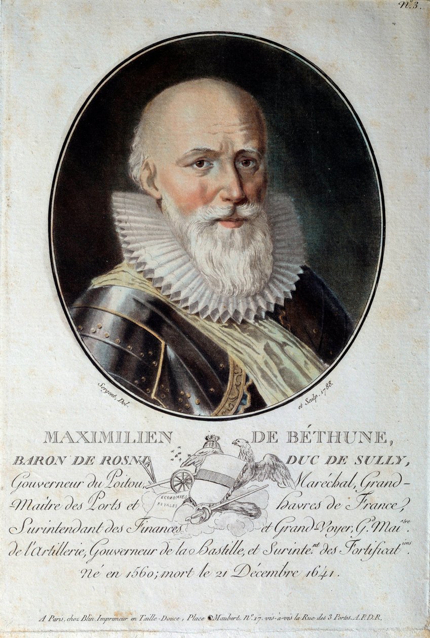 Portrett av Maximilian de Bethune, hertug av Sully (1560-1641). av French School