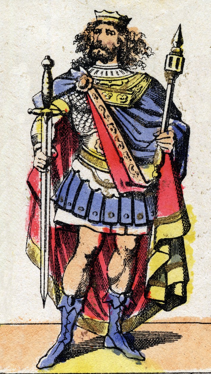 Portrait of Merovee III (or Merowig) (ca. 412-458), King of the Franks from 448 to 458. av French School