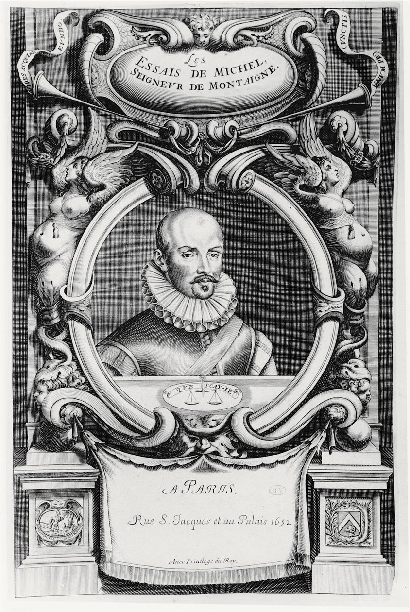 Portrett av Michel de Montaigne av French School