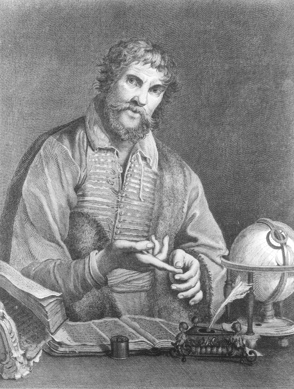 Portrett av Michel de Nostradame (1503-66) av French School