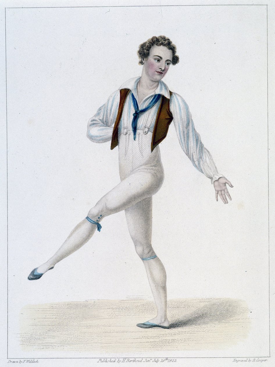 Portrett av Monsieur Le Blond i Ballet of the Assumed Peasant av French School