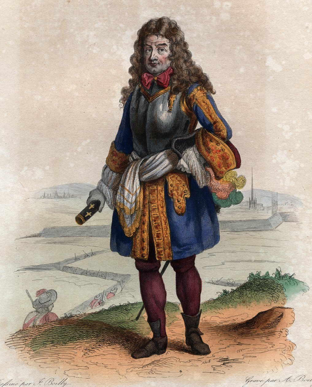 Portrett av Nicolas Catinat de La Fauconnerie (1637-1712), fransk militærsjef og marskalk av Frankrike. av French School
