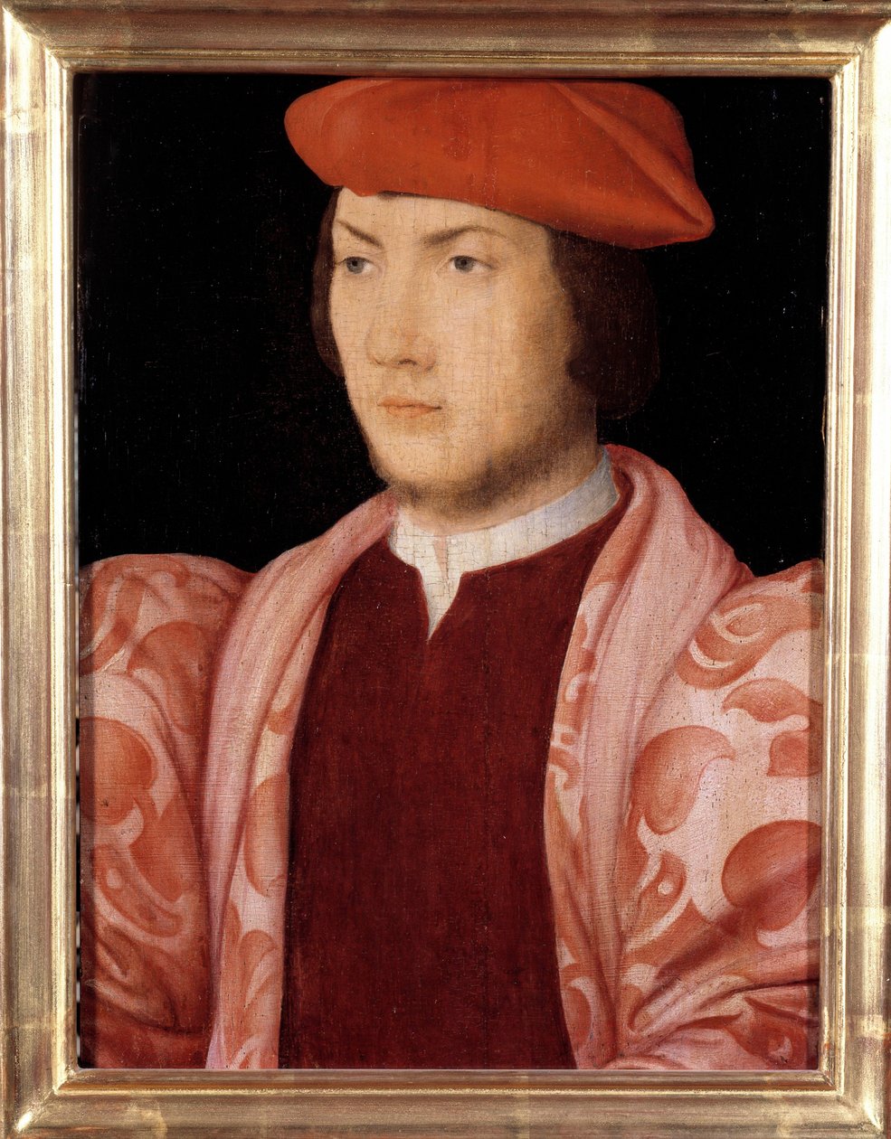 Portrett av Odet de Coligny, kardinal av Chatillon i 1534 (lyskens sønn av Gaspard de Coligny, Marechal av Frankrike og bror til admiral Gaspard de Coligny) (1517-1571) rundt 1535 Maleri av den franske skolen på 1500-tallet. Dim. 0,32x0,23m. Versaille av French School