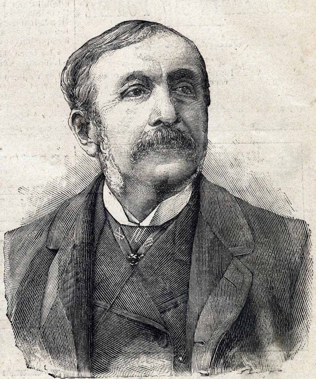Portrett av Paul, greve av Remusat (1831–1897) fransk journalist og forfatter av French School