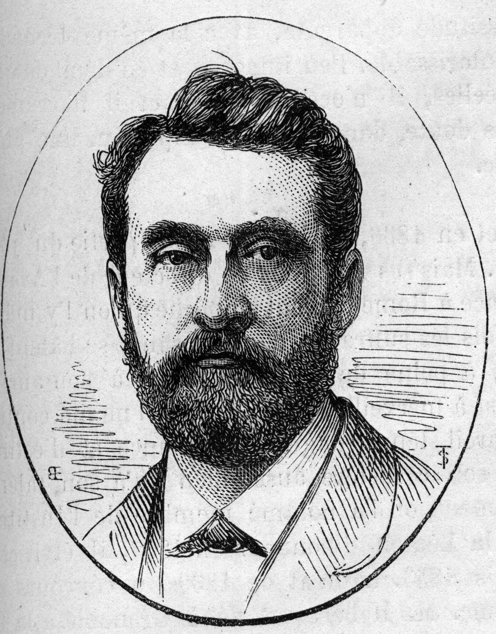Portrait of Paul Dubois (1829-1905), French sculptor. Engraving in “” Le Monde Illustré”” n°890 of 2 May 1874. av French School
