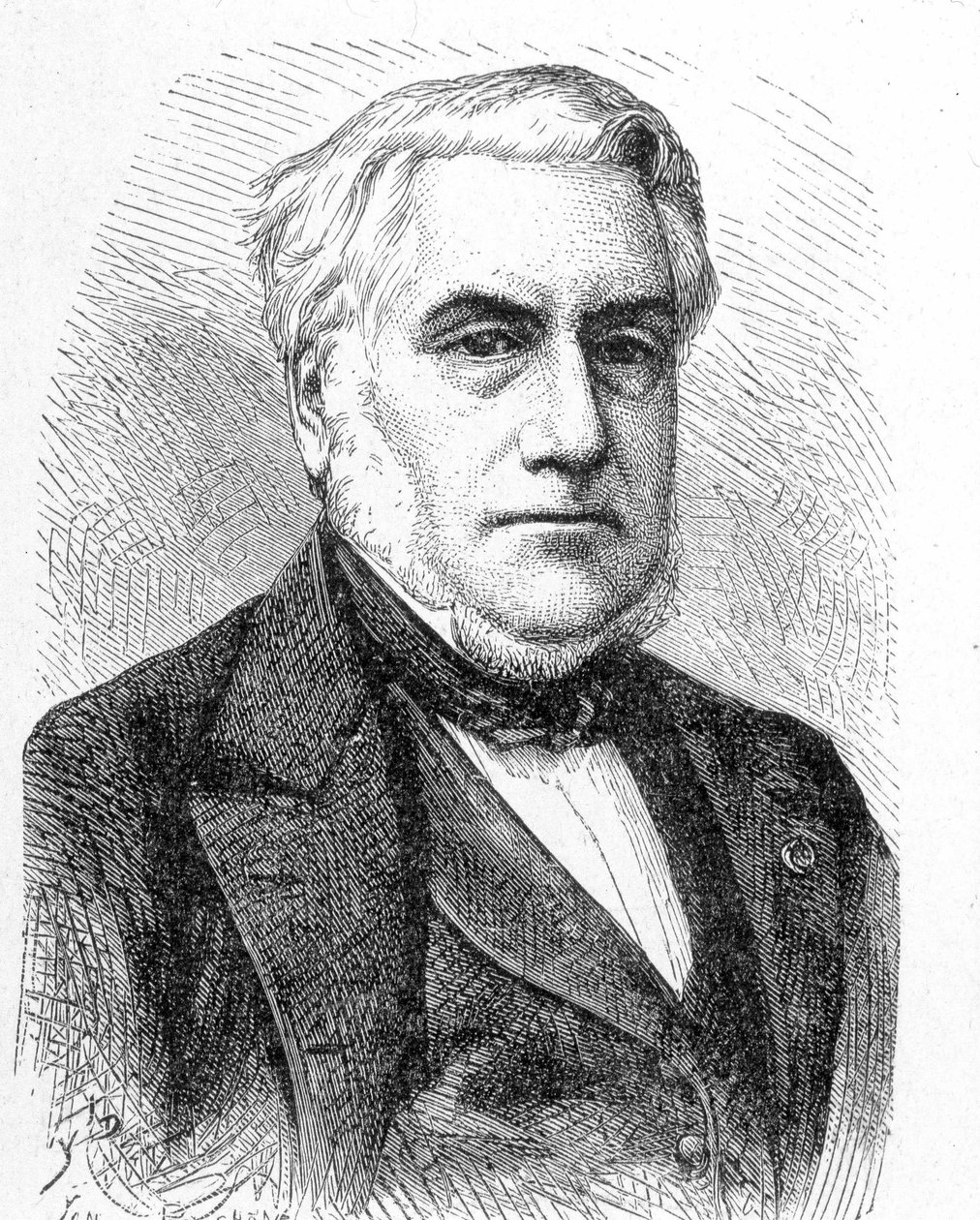Portrait of Paulin Talabot (1799 - 1878) - in “” Album of Science; illustrious scholars; Grandes discoveries””” 1896. av French School