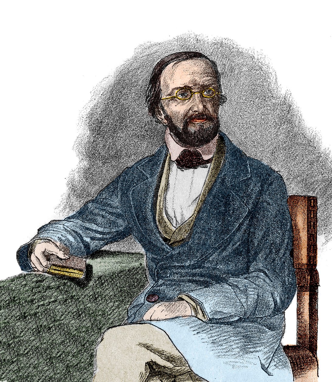 Portrett av Peter Gustav Dirichlet (1805-1859), tysk matematiker. 1800-tallet. av French School