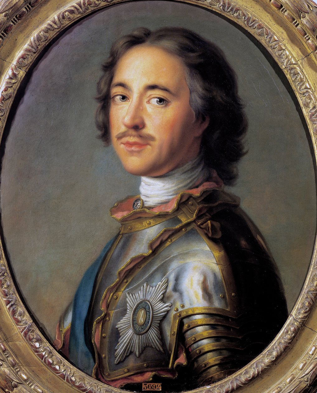 Portrett av Peter I kjent som Peter den store (Moskva av French School