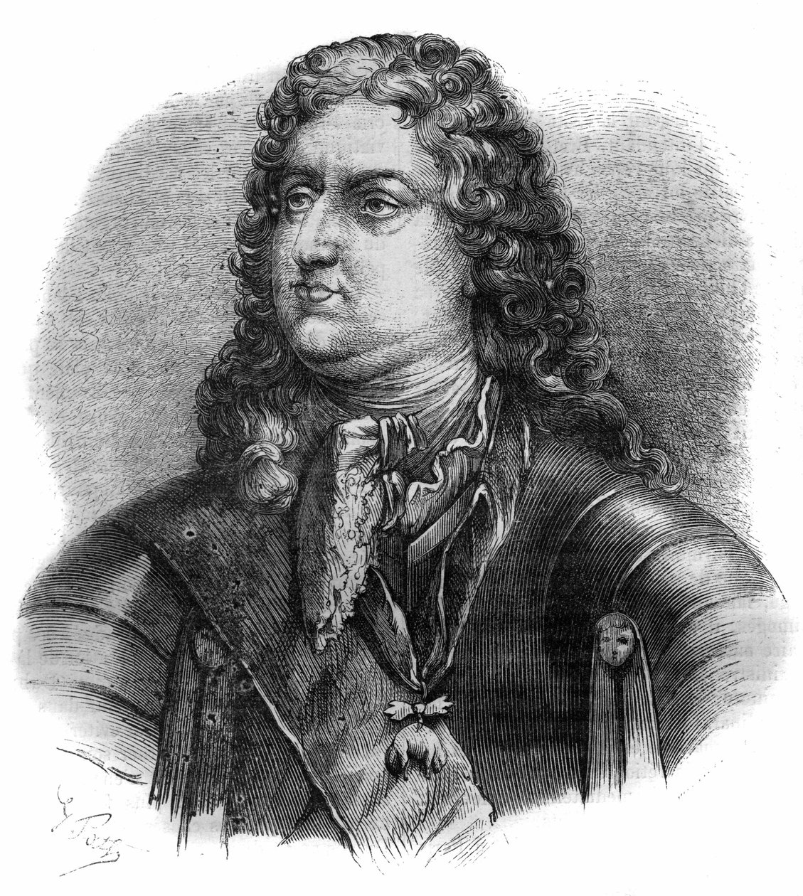 Portrait of Philip II Duke of Orleans (1674-1723), known as the Regent. Engraving in “Histoire des Papes-Rois-Queen and Empereurs a travers les centuries”” by Maurice Lachatre av French School