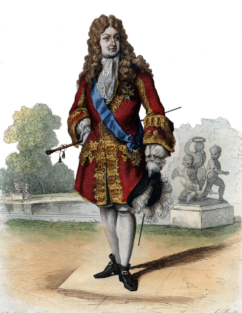 Portrett av Philippe II, hertug av Orleans (1674-1723). av French School