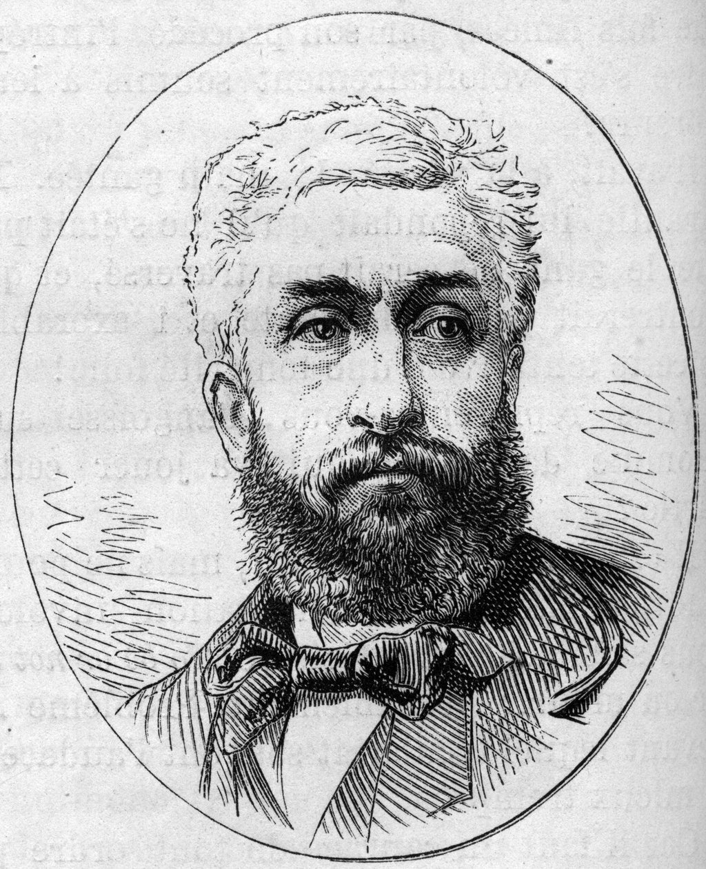 Portrett av Philippe Rousseau (1816-1888), fransk maler. Gravering i "" Le Monde Illustré"" nr. 890 av 2. mai 1874. av French School
