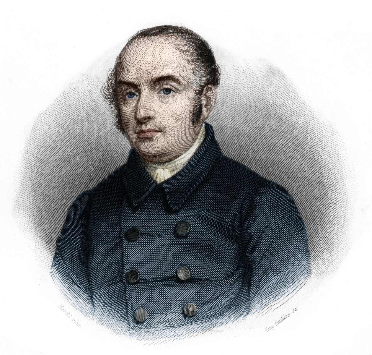 Portrait of Pierre Antoine (Pierre-Antoine) Berryer (1790-1868) (called Berryer fils), French advocate. in “” LIBRE DES SPEAKERS”” by Louis de Cormenin Timon. 1842. Private collection. av French School