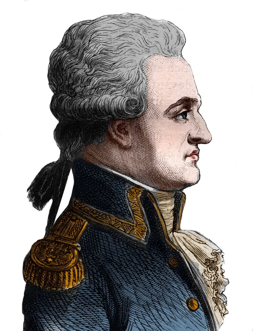 Portrett av Pierre Charles de Villeneuve, fransk admiral (1763-1806), begynte han slaget ved Trafalgar, som var en katastrofe, og etter selvmord - i "The History of France" av Henri Martin av French School