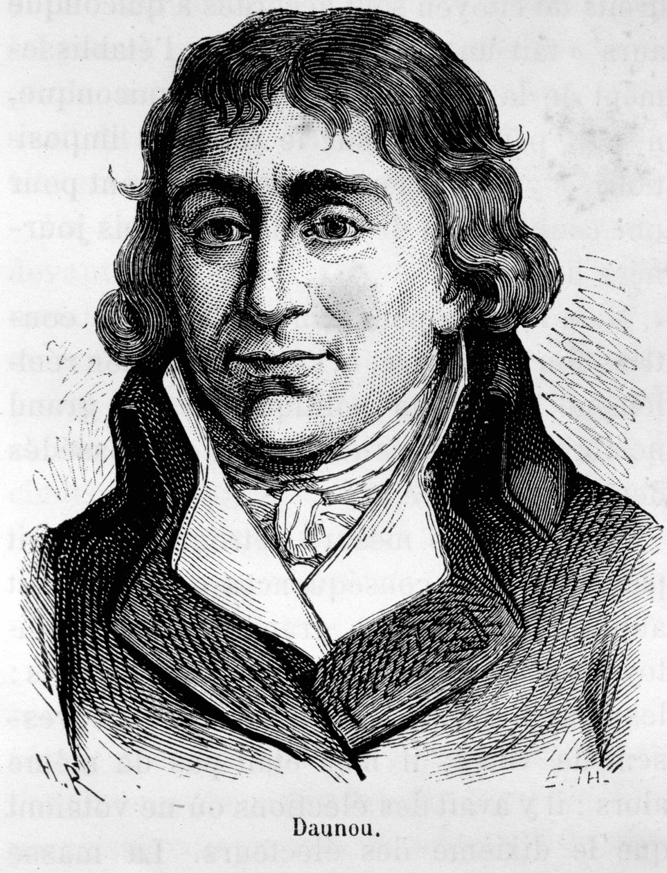 Portrett av Pierre Claude Francois Daunou, fransk politiker og historiker (1761-1840) - i "" L