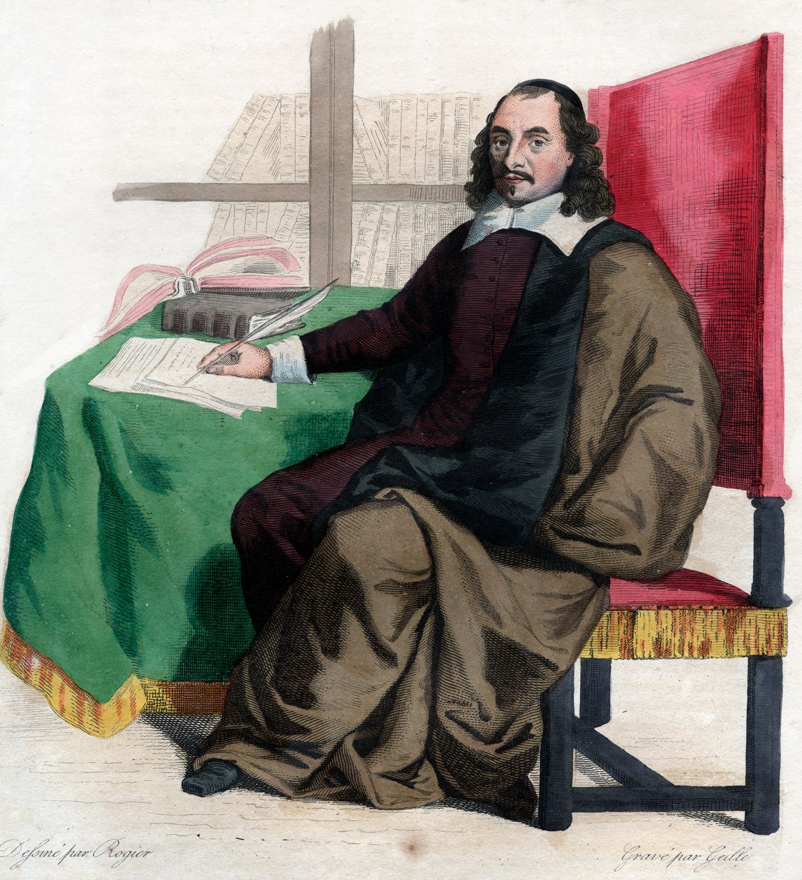 Portrett av Pierre Corneille (1606-1684), fransk dramatiker. av French School