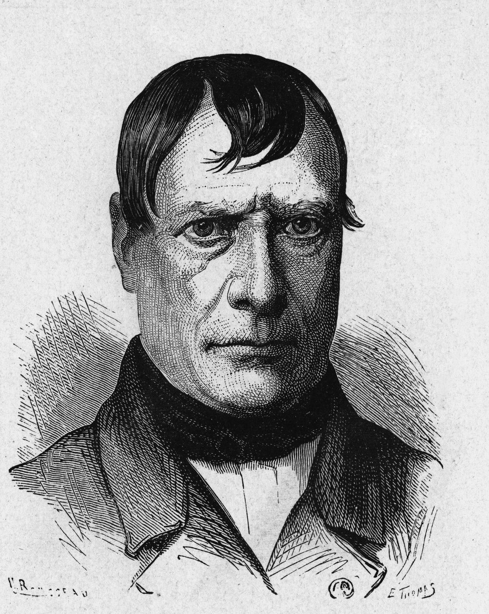 Portrett av Pierre Flourens (1794 - 1867), fransk fysiolog - i "Album de la Science; berømte vitenskapsmenn; Grandes funn""" 1896. av French School