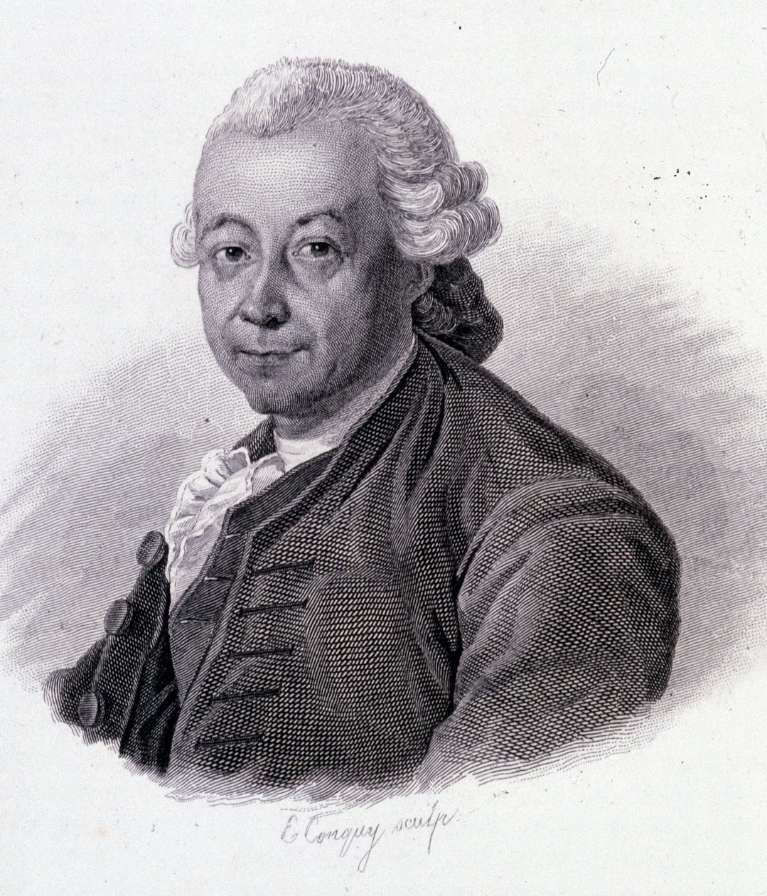 Portrett av Pierre Pepper (1719-1786), fransk oppdagelsesreisende - i "" Portretter av nyttige menn"" av French School