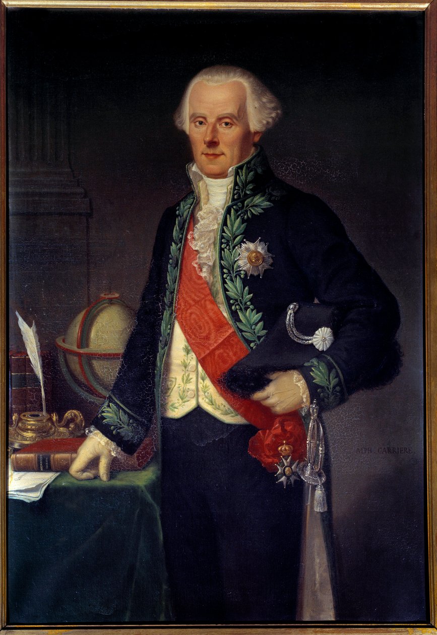 Portrett av Pierre Simon, Marquis de Laplace (1749-1827), matematiker, fysiker og astronom. Maleri av Ecole francaise. Paris fra 1800-tallet, observatoriets museum av French School