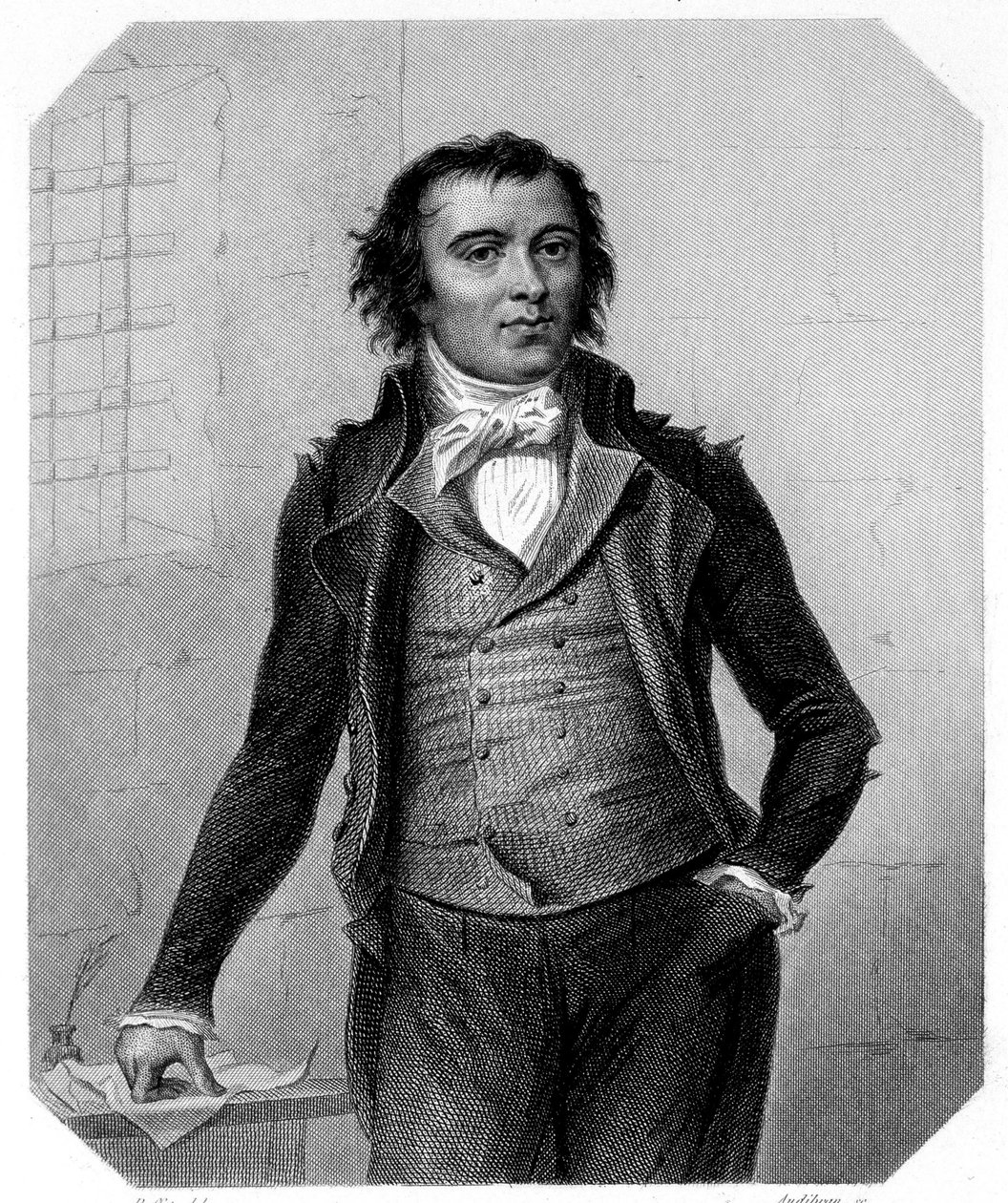 Portrett av Pierre Victurien Vergniaud (1753-1793), fransk politiker. In The History of the Girondins» av Lamartine av French School