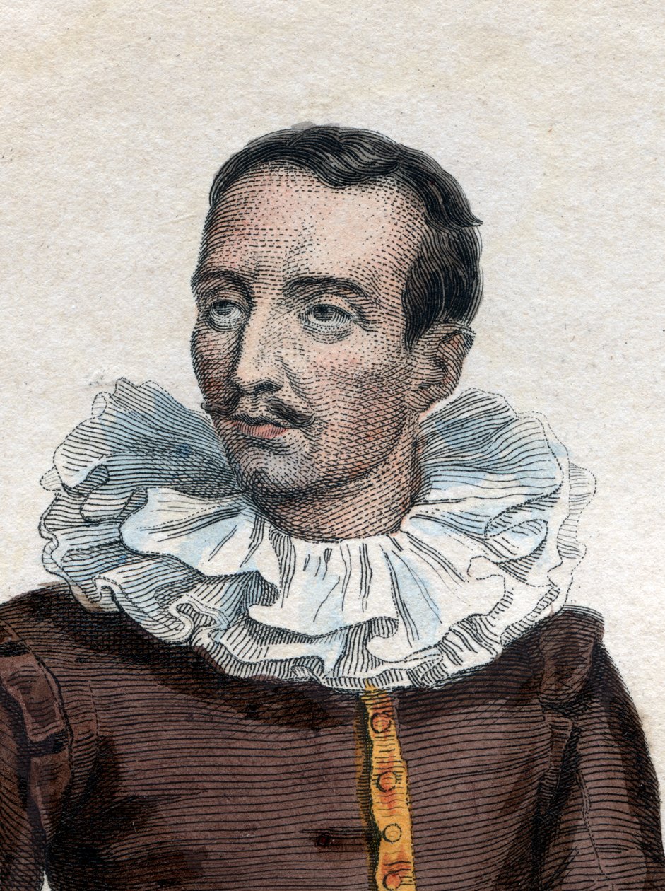 Portrett av Pierre de Bourdeille, herre (og abbe) av Brantome (1535-1614), fransk historiker, soldat og biograf. av French School