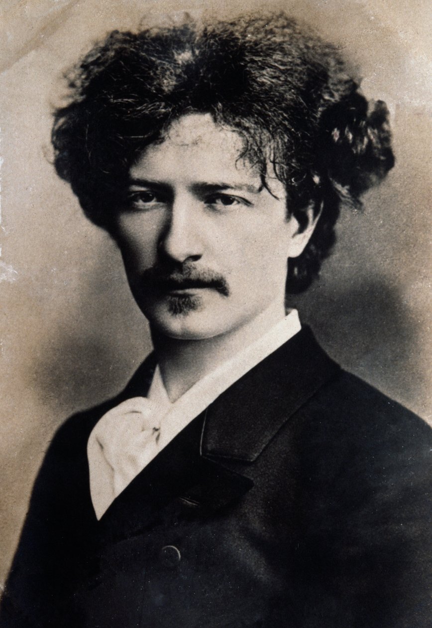 Portrett av den polske komponisten Ignacy Jan Paderewski (1860-1941) av French School