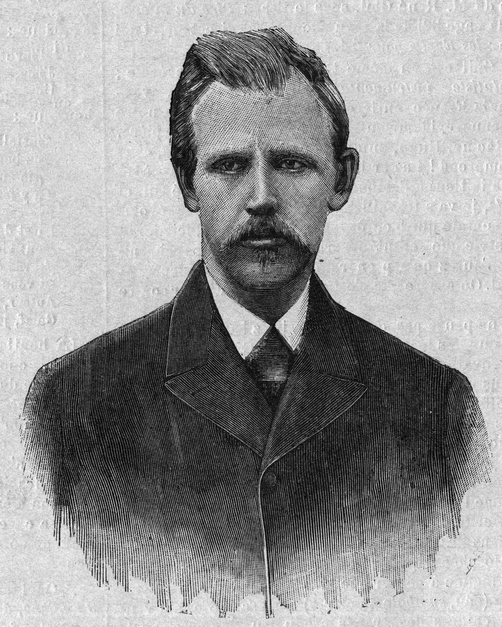 Portrett av Portrett av Fridtjof Nansen (1861-1930), norsk oppdagelsesreisende. Gravering i «La gazette du dimanche» av 5. mars av French School