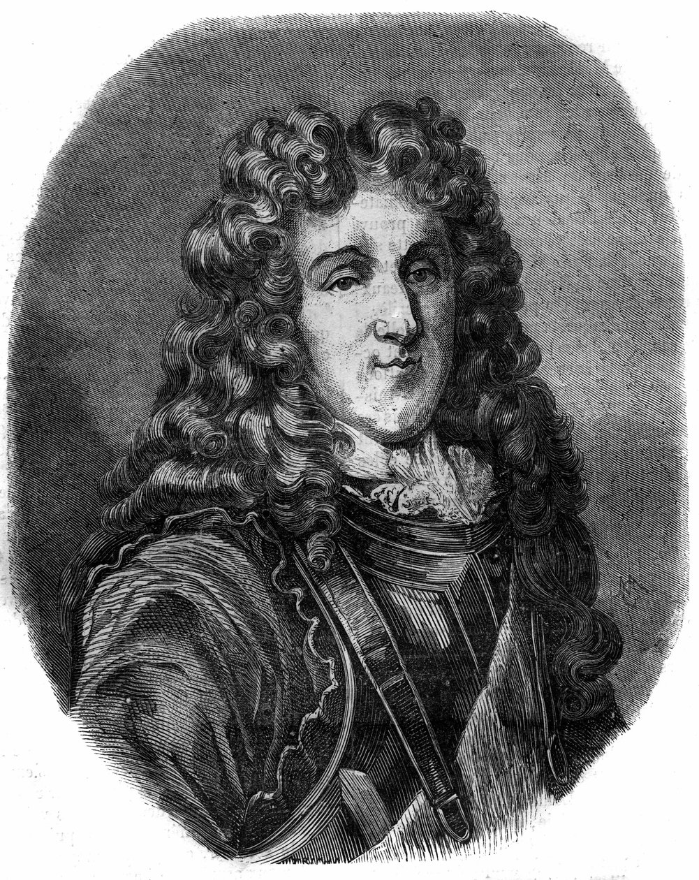 Portrait of Prince Eugene Francois of Savoy (1663-1736). Engraving in “Histoire des Papes-Rois-Queen and Empereurs a travers les centuries”” by Maurice Lachatre av French School