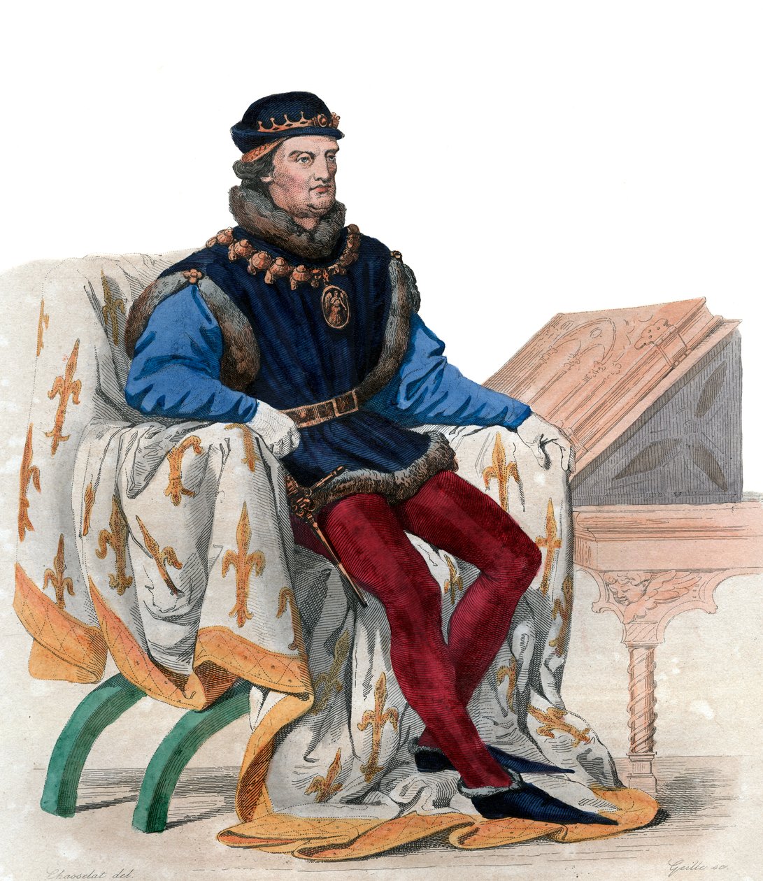 Portrett av Rene av Anjou, også kjent som kong Rene I av Napoli (1409-1480). av French School