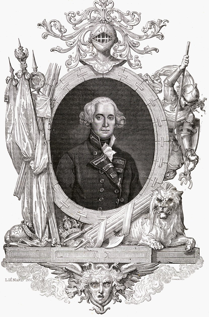 Portrett av Richard, Earl Howe (1726-99) engelsk sjøoffiser av French School