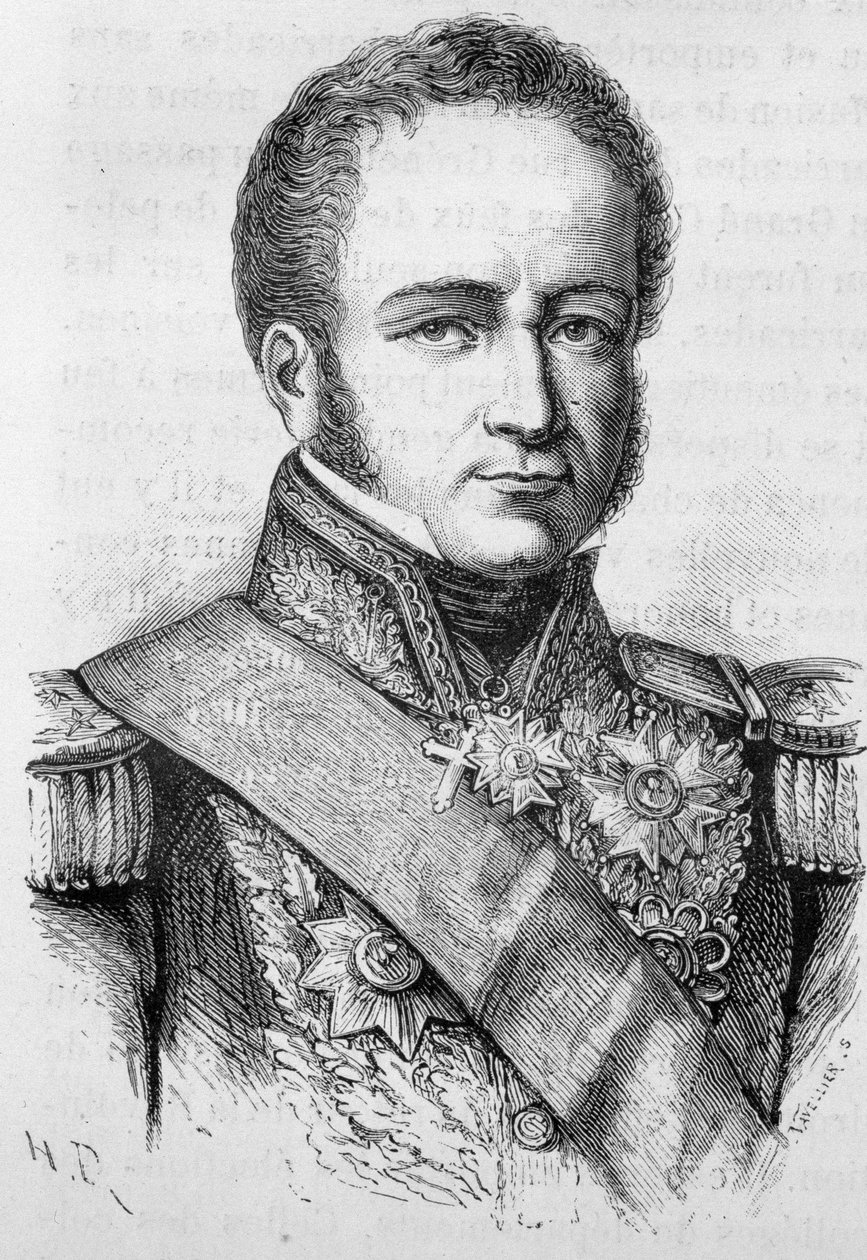 Portrett av Rigny, fransk admiral (1782 - 1835) - i "" L