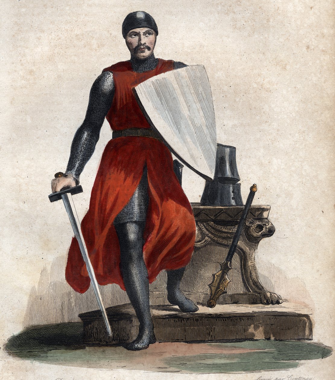 Portrett av Robert IV den sterke (Rutpert) (ca. 815-866), greve av Orleans. av French School