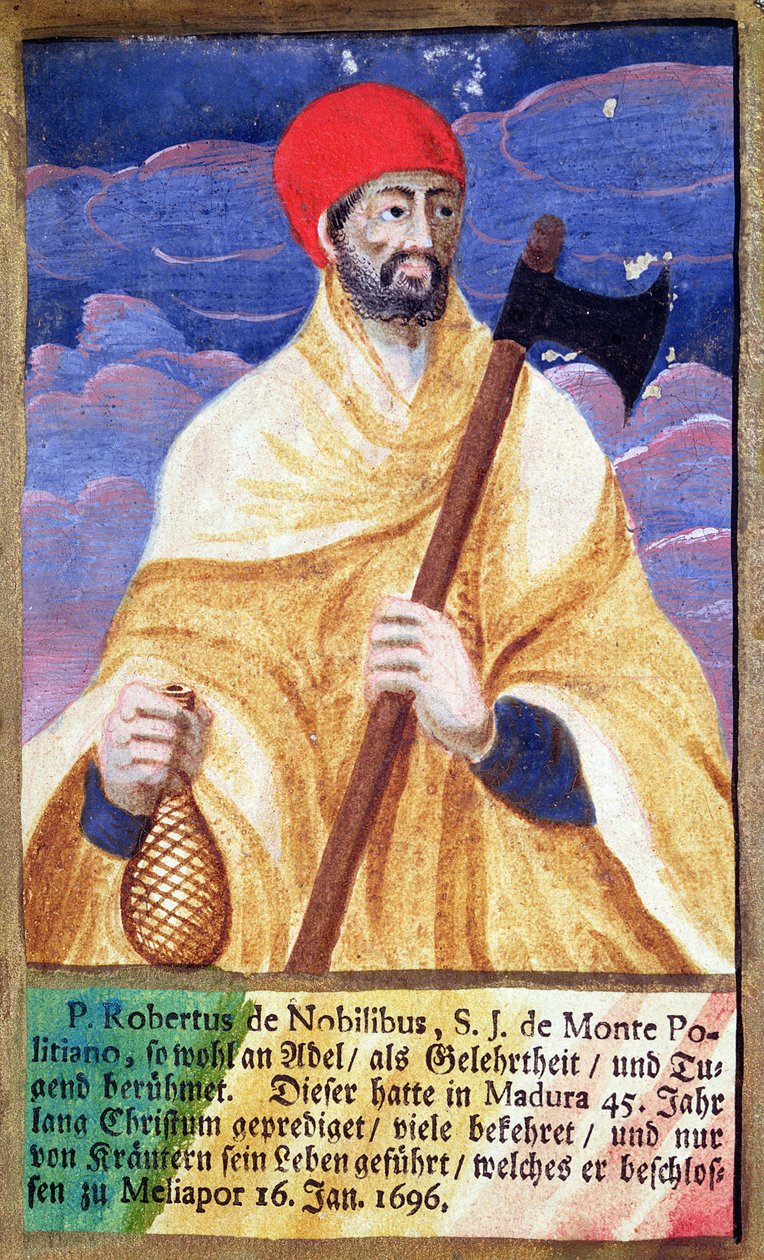 Portrett av Roberto de Nobili (1577-1656) av French School