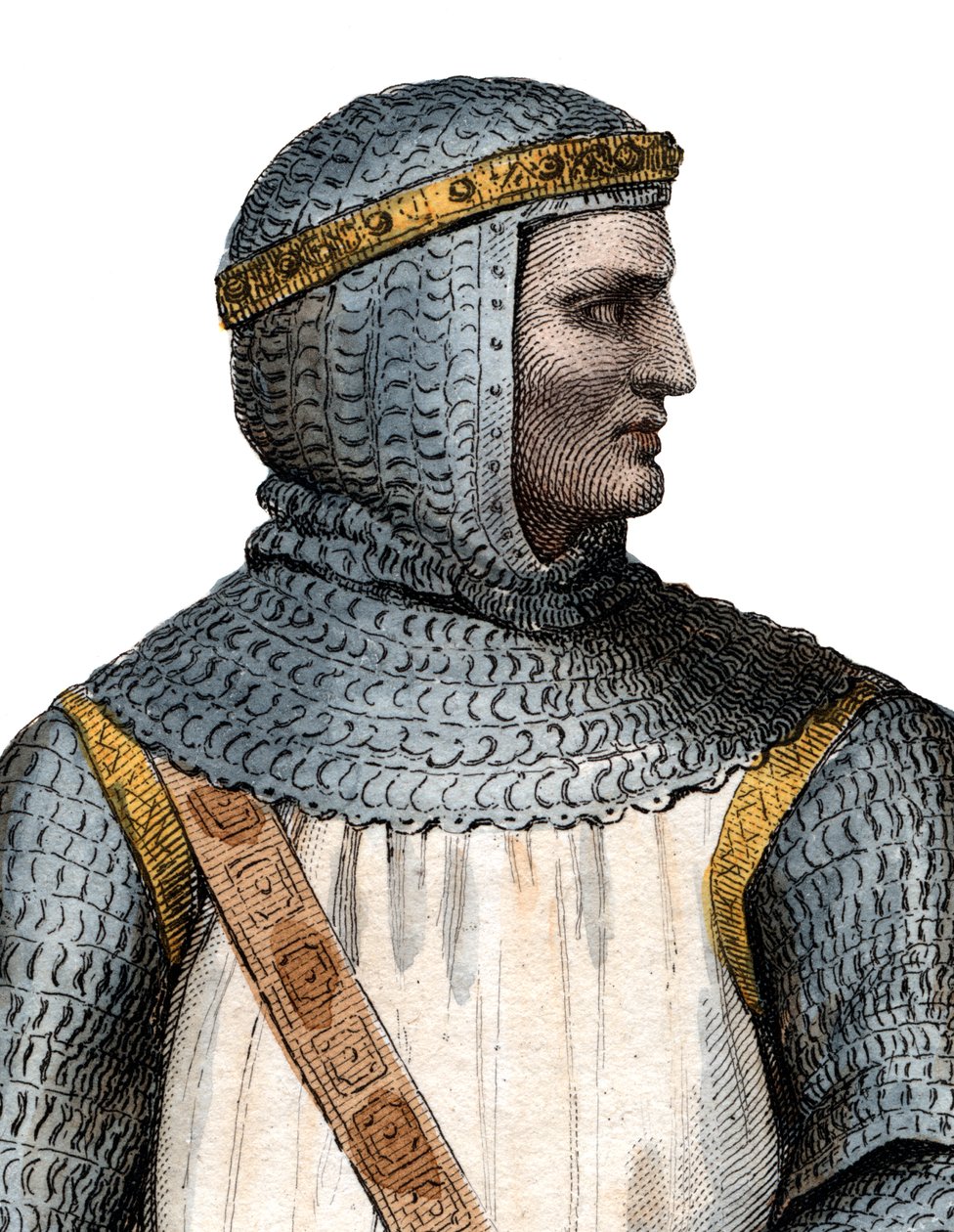 Portrett av Rollo (Robert I) (860-c.927-933), vikingleder og hertug av Normandie. av French School