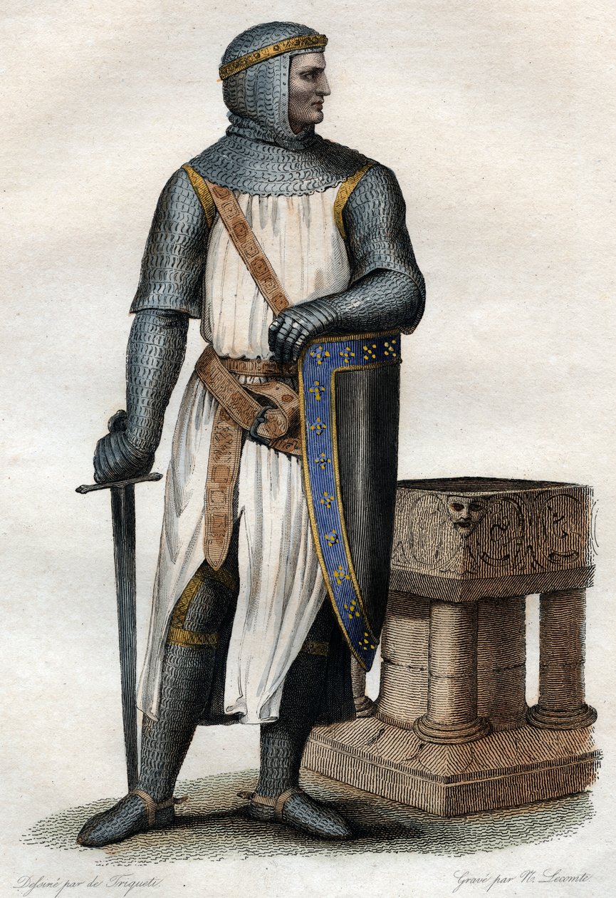 Portrett av Rollo (Robert I) (860-c.927-933), vikingleder og hertug av Normandie. av French School
