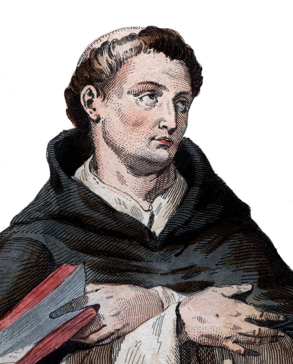 Portrett av Saint Bernard de Clairvaux (1090-1153), fransk abbed og byggmester av den reformerende cistercienserordenen. av French School