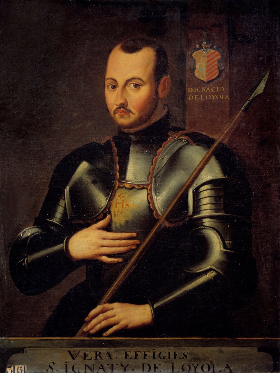 Portrett av den hellige Ignatius av Loyola (1491-1556) grunnlegger av Jesuiterordenen. Anonymt maleri av den franske skolen av French School