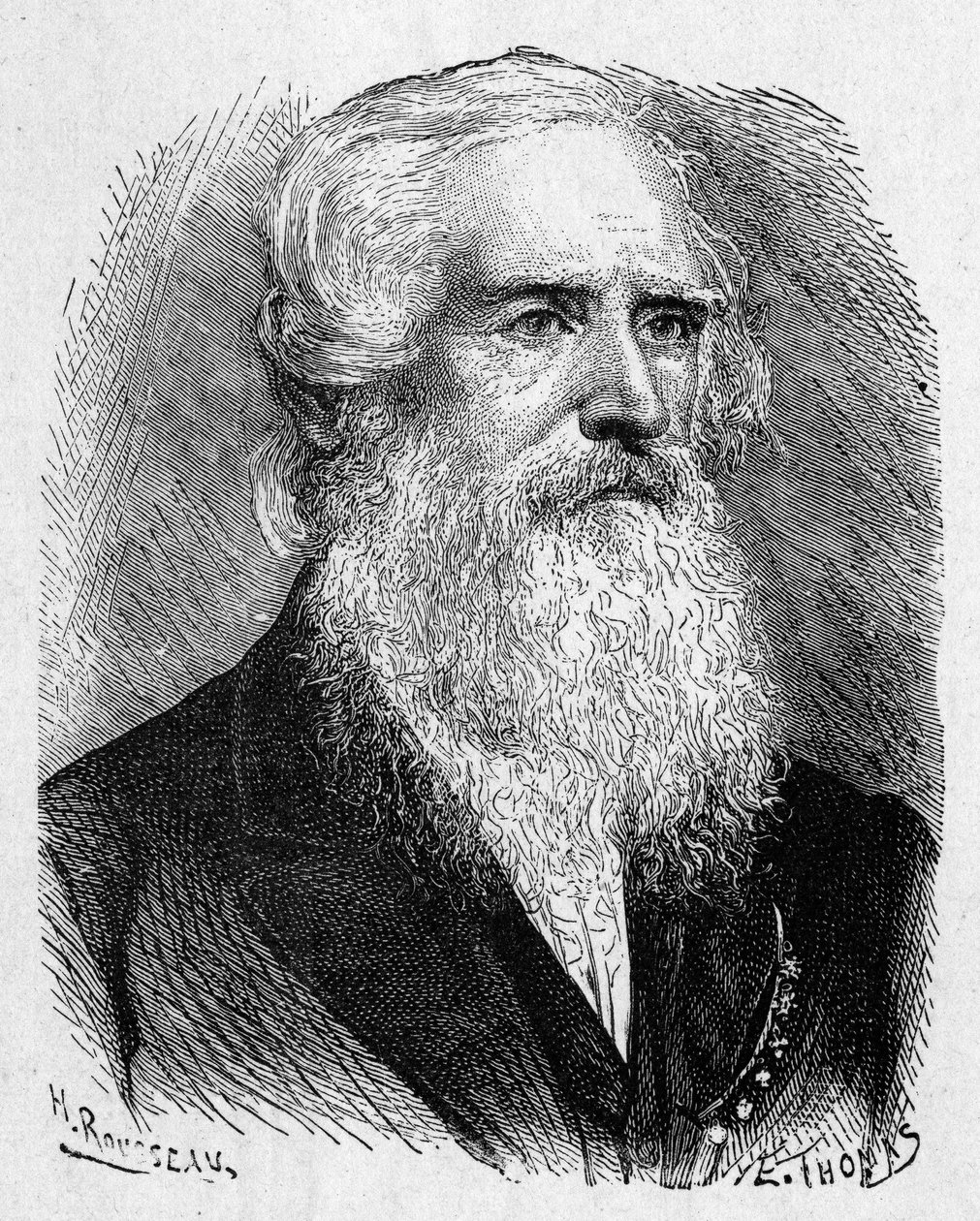 Portrett av Samuel Morse (1791 - 1872), amerikansk maler og fysiker - i "" Album of Science; berømte vitenskapsmenn; Store funn""" 1896. av French School