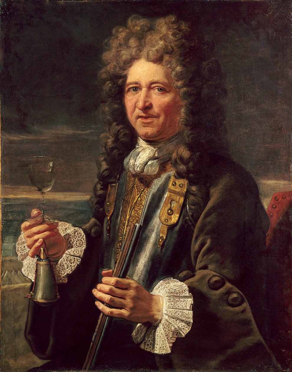 Portrett av Sebastian Prestre-herren av Vauban (1633-1717), marechal av Frankrike. Anonymt maleri av den franske skolen. Versailles. Musee Du Chateau - Portrett av Sebastien le Prestre, Lord of Vauban (1633-1717), marskalk av Frankrike. Anonym maleri av av French School