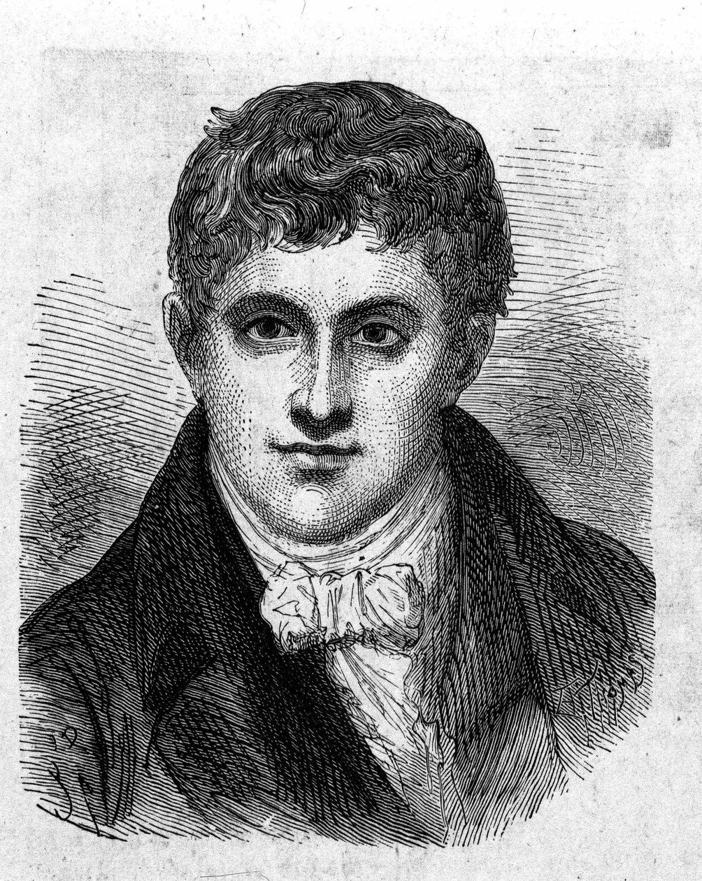 Portrett av Sir Humphry Davy (1778 - 1829), britisk kjemiker og fysiker - i "" Album of Science; berømte vitenskapsmenn; Store oppdagelser””” 1896. av French School